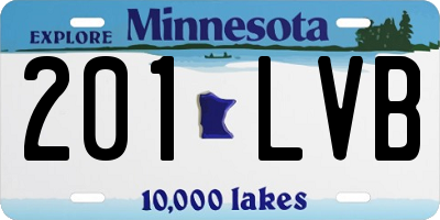 MN license plate 201LVB