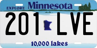 MN license plate 201LVE