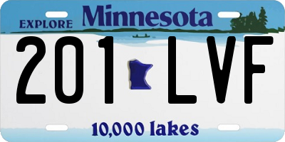 MN license plate 201LVF