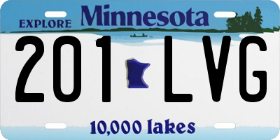 MN license plate 201LVG