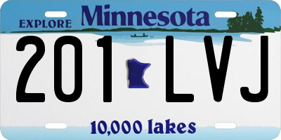 MN license plate 201LVJ