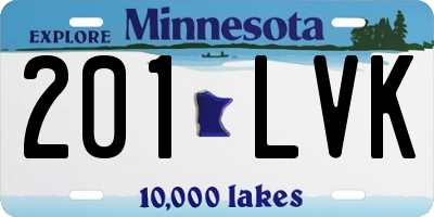 MN license plate 201LVK