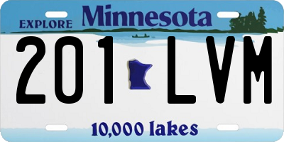 MN license plate 201LVM