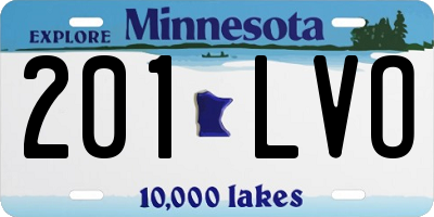 MN license plate 201LVO