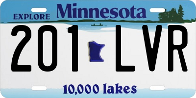 MN license plate 201LVR