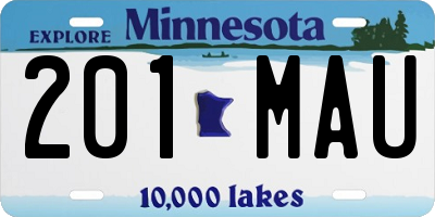 MN license plate 201MAU