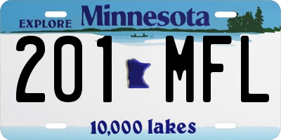 MN license plate 201MFL