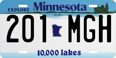 MN license plate 201MGH