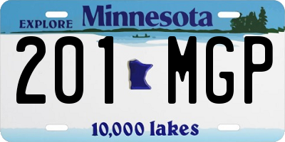 MN license plate 201MGP