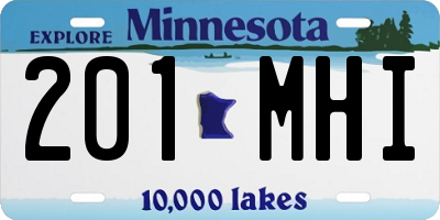 MN license plate 201MHI