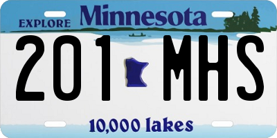MN license plate 201MHS