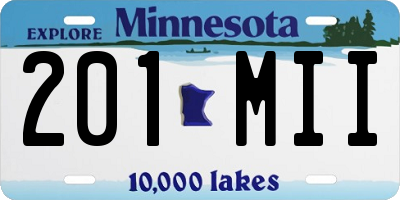 MN license plate 201MII