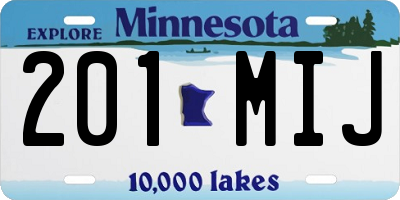 MN license plate 201MIJ