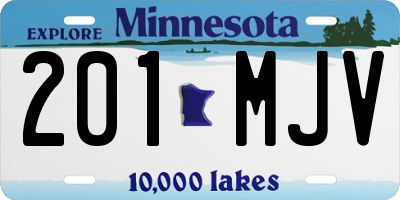MN license plate 201MJV