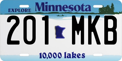 MN license plate 201MKB