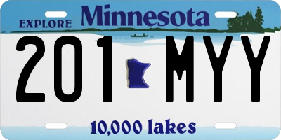 MN license plate 201MYY