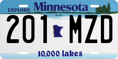 MN license plate 201MZD