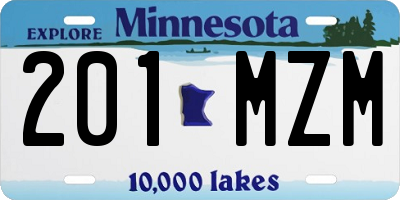 MN license plate 201MZM