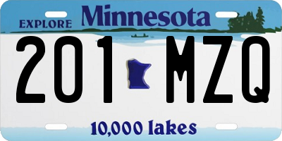 MN license plate 201MZQ