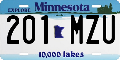 MN license plate 201MZU