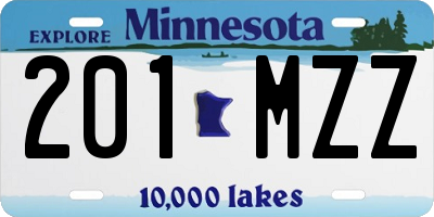 MN license plate 201MZZ