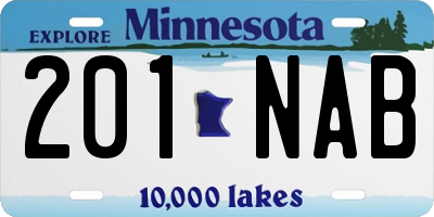 MN license plate 201NAB