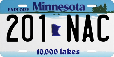 MN license plate 201NAC