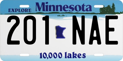 MN license plate 201NAE