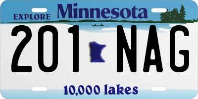 MN license plate 201NAG