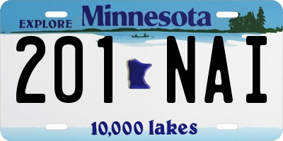 MN license plate 201NAI