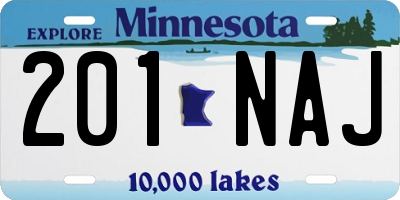 MN license plate 201NAJ