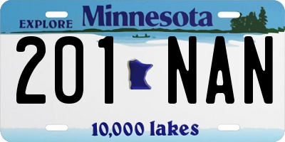 MN license plate 201NAN