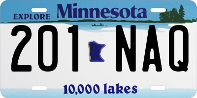 MN license plate 201NAQ