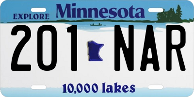 MN license plate 201NAR
