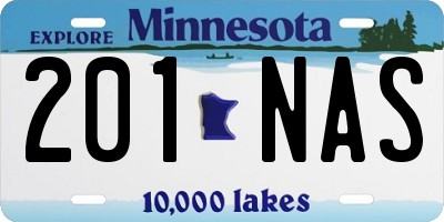 MN license plate 201NAS