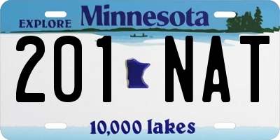 MN license plate 201NAT