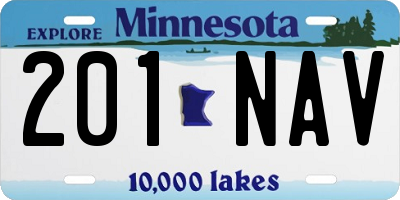 MN license plate 201NAV