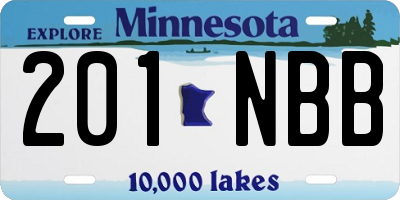 MN license plate 201NBB