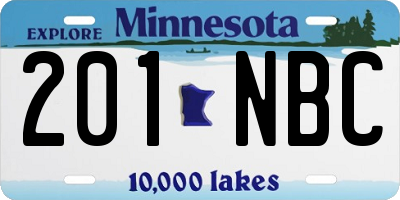 MN license plate 201NBC