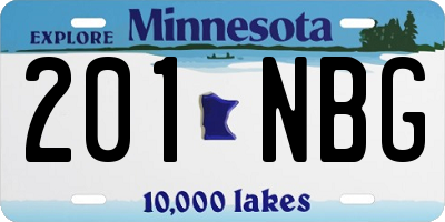 MN license plate 201NBG