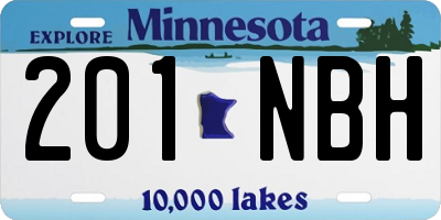 MN license plate 201NBH