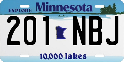 MN license plate 201NBJ