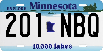 MN license plate 201NBQ