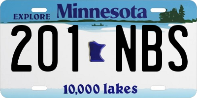 MN license plate 201NBS