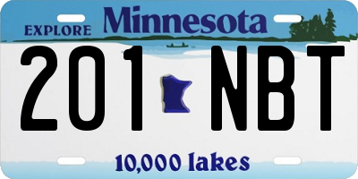 MN license plate 201NBT