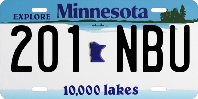 MN license plate 201NBU