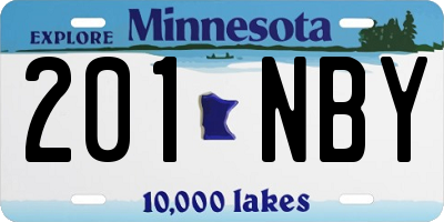 MN license plate 201NBY
