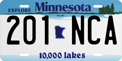 MN license plate 201NCA