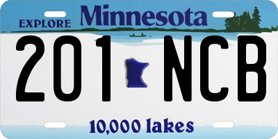 MN license plate 201NCB