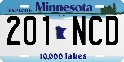 MN license plate 201NCD